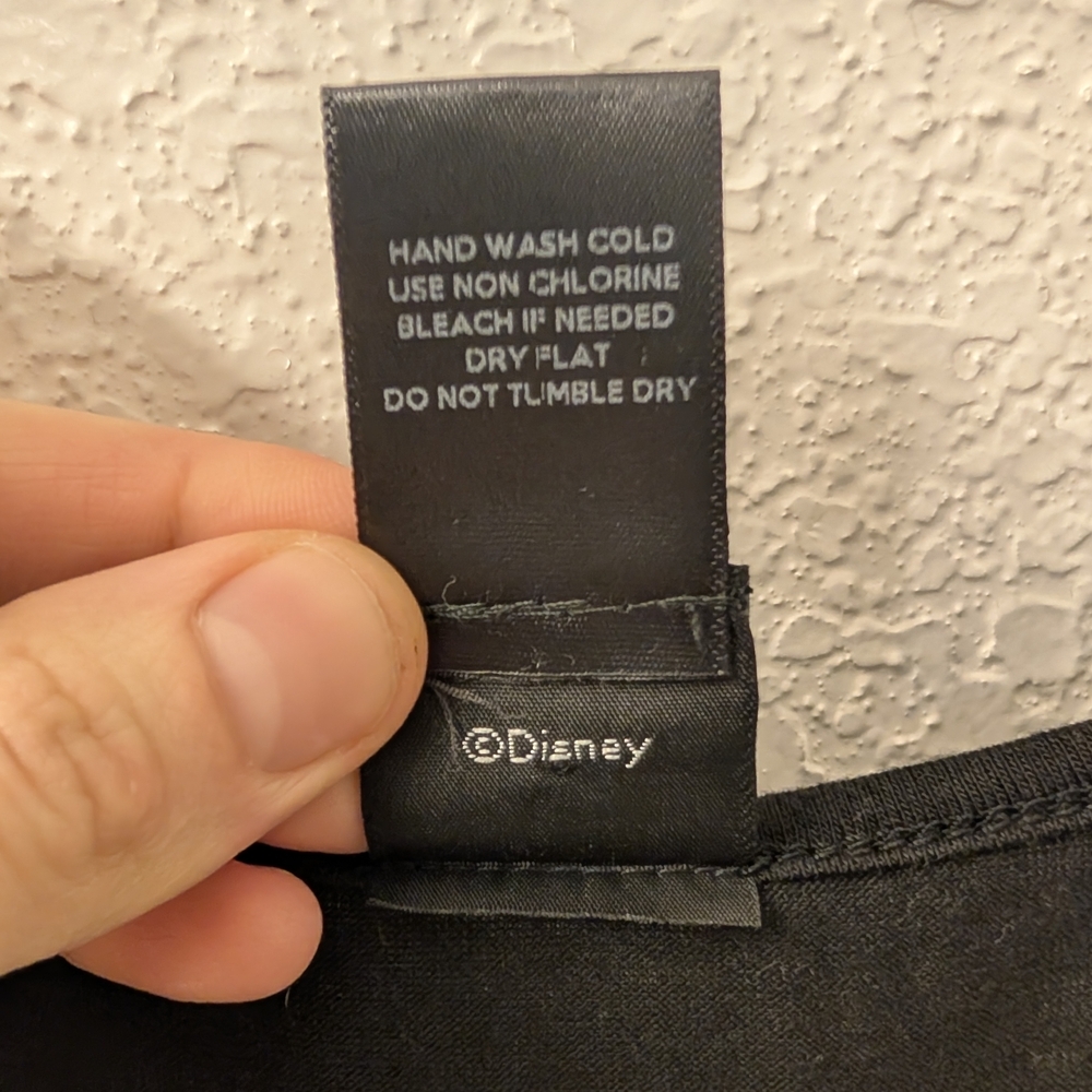 Disney Black and Multicolor Patterned Midi Dress Snow White Size Small - Picture 3 of 7